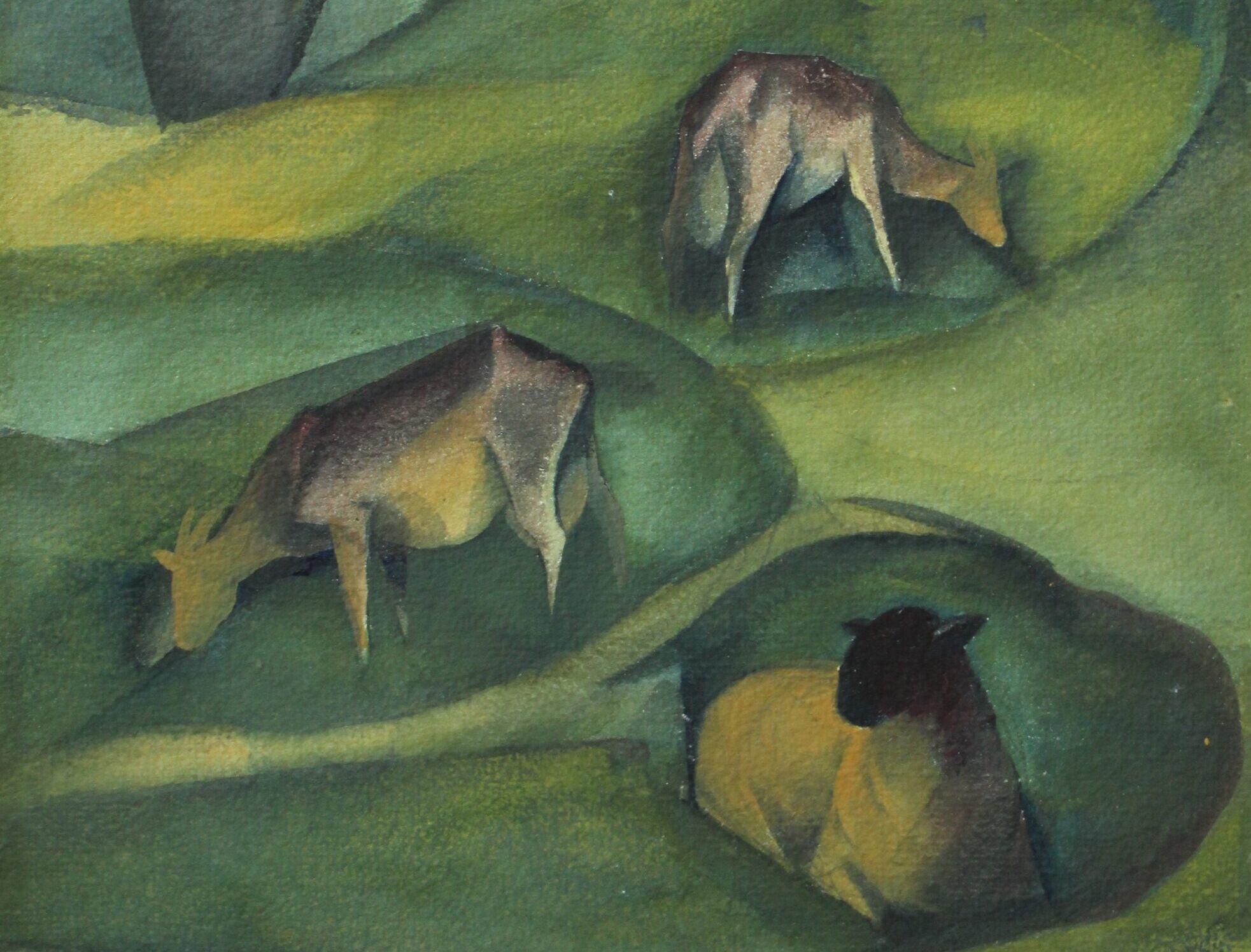 Graphothek Berlin - Paul Grunwaldt_Ziegen und Dünen_1919_Aquarell_Graphothek Berlin