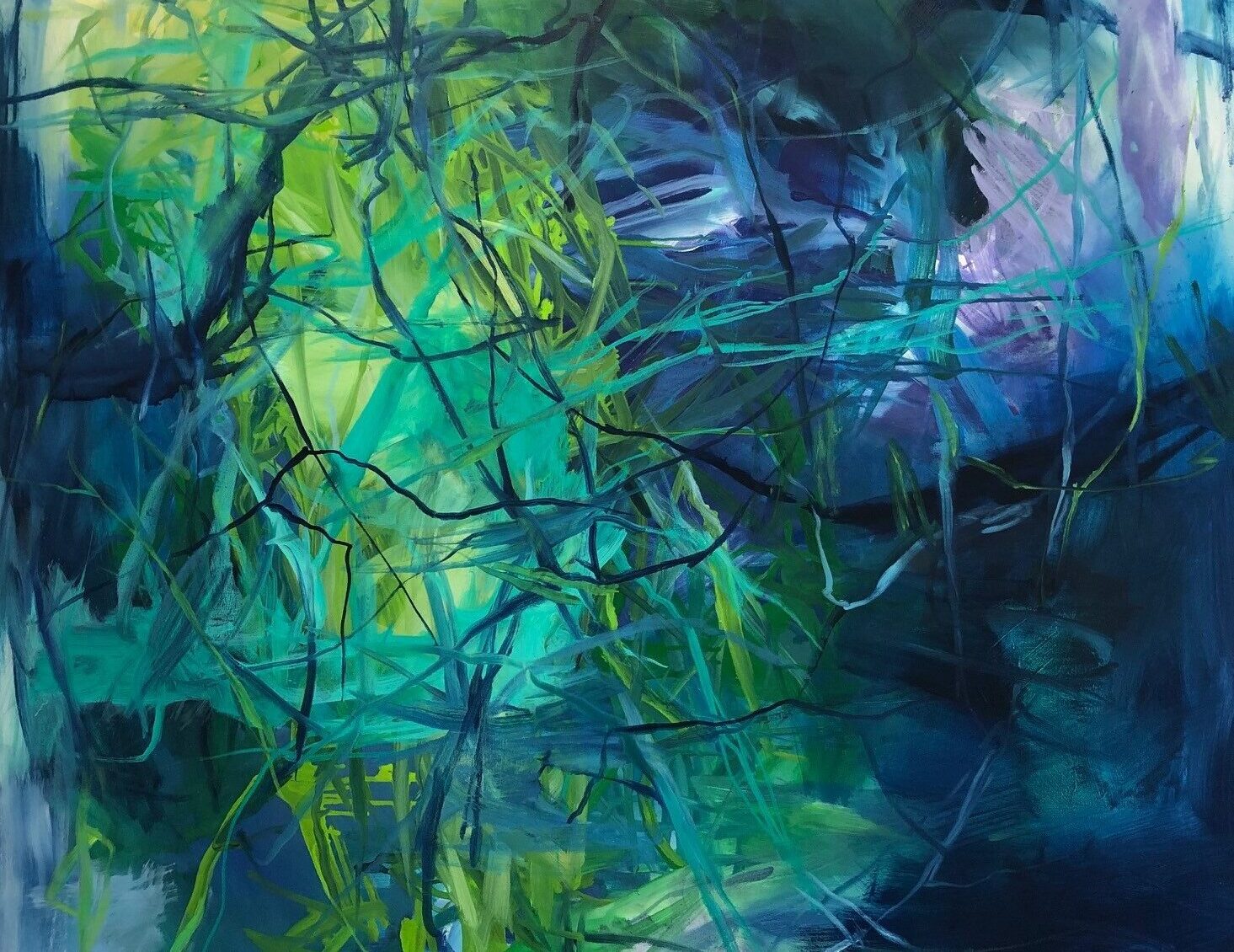 Graphothek Berlin - Zuzanna Schmukalla, o.T., 2019, 120 x120cm, Öl auf Leinwand © Zuzanna Schmukalla